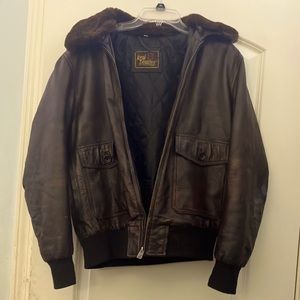 Genuine Leather Bomber Jacket